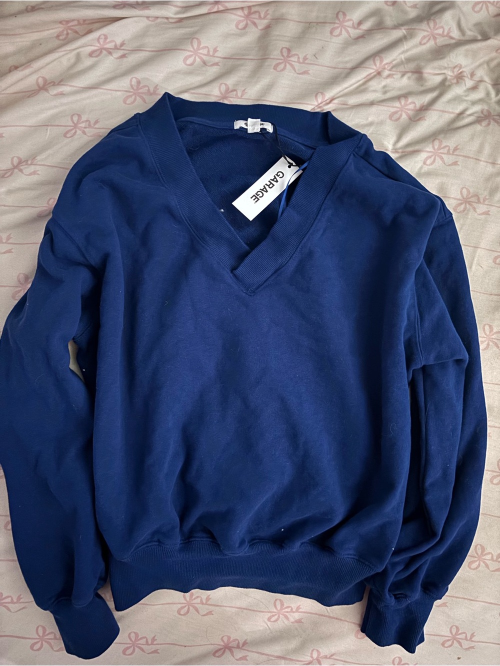 BNWT Garage Women’s V-Neck Sweater - Navy/ midnight blue